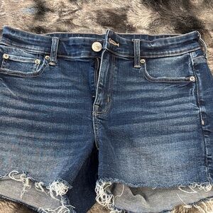 American Eagle Stretch Denim Midi Shorts